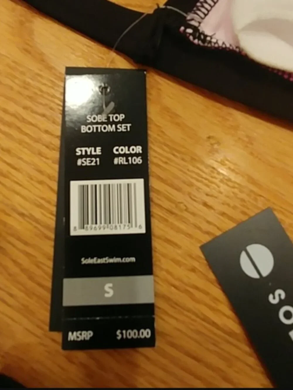 👙 NWT Sole East Bikini Swimsuit Size S 👙Colorblock, high cut, Neon Pink CUTE! - Picture 7 of 7